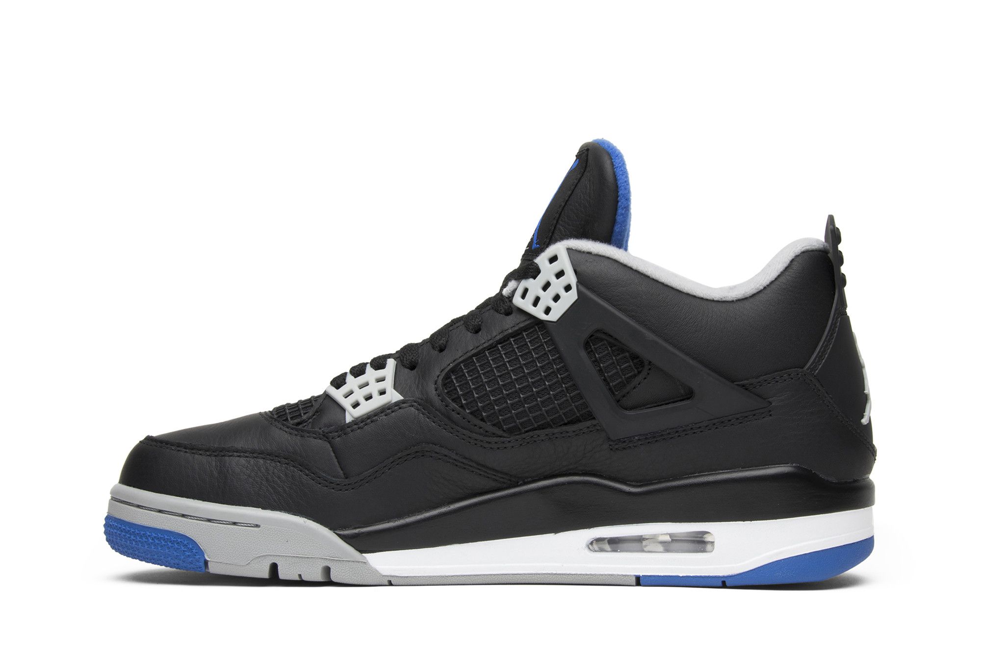 Jordan 4 blue black white on sale