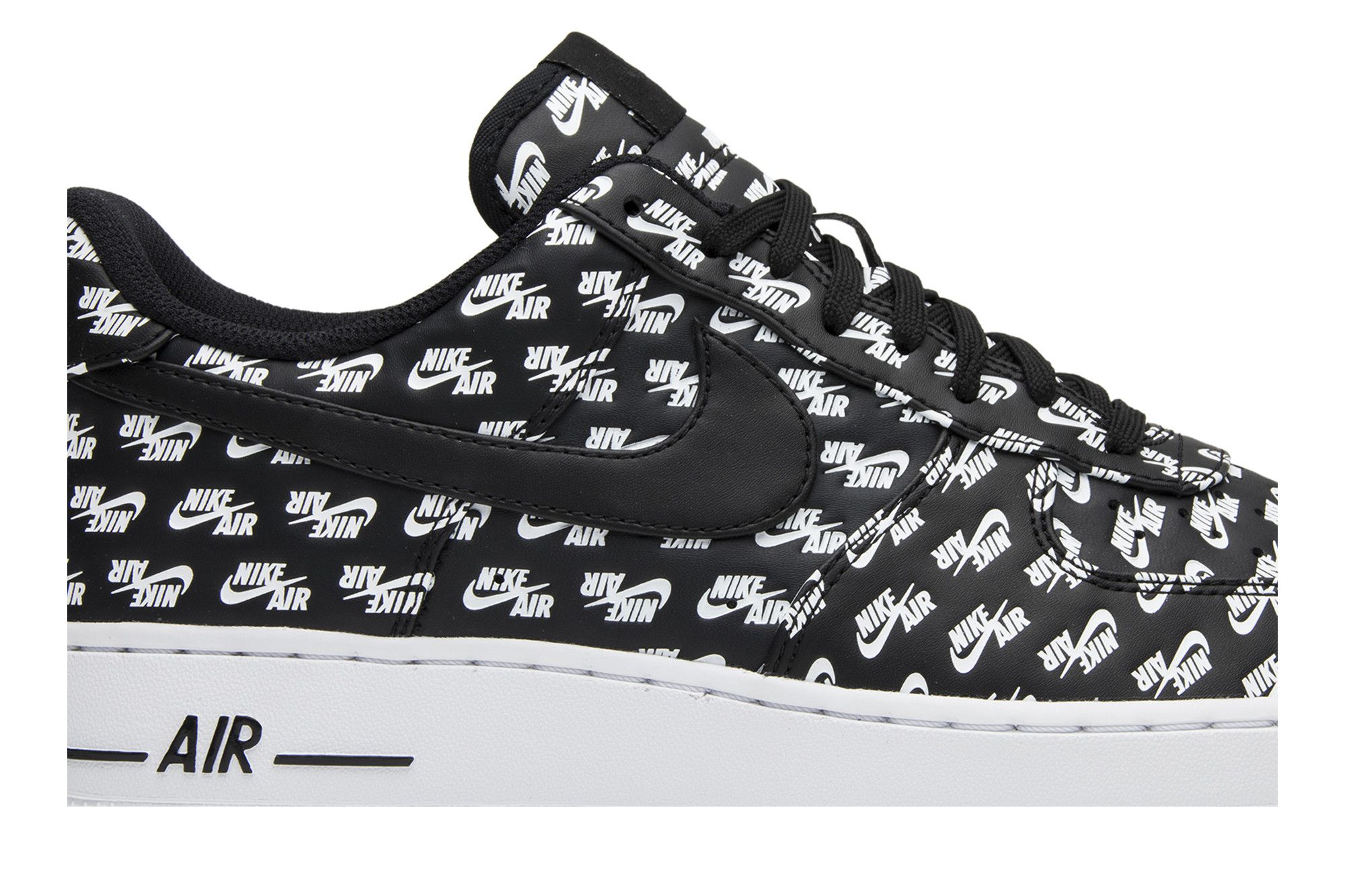 Size 10.0 Air Force 1 Low 07 QS All Over Logo Black