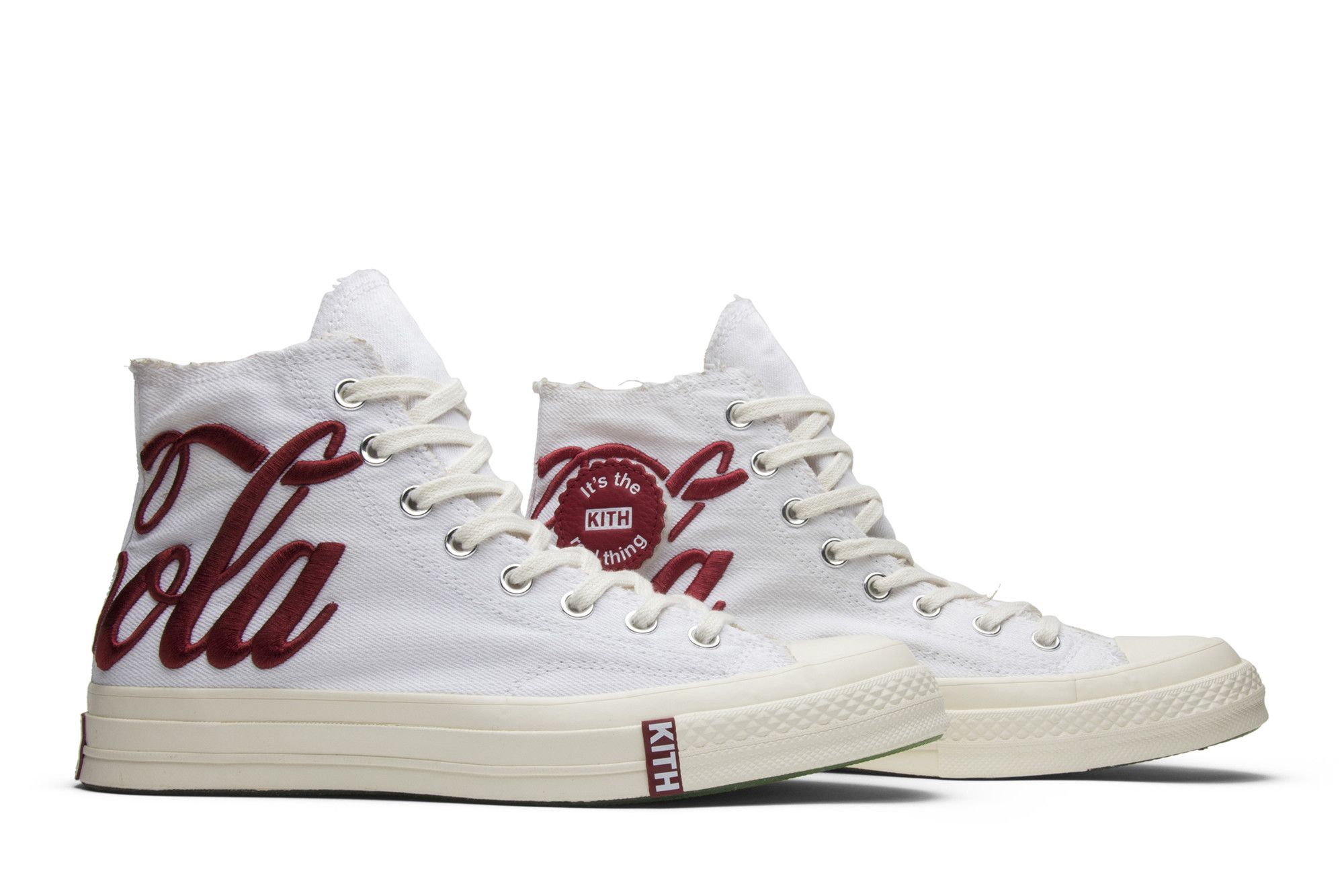 Size 7.0 Kith x Coca Cola x Chuck 70 White Red