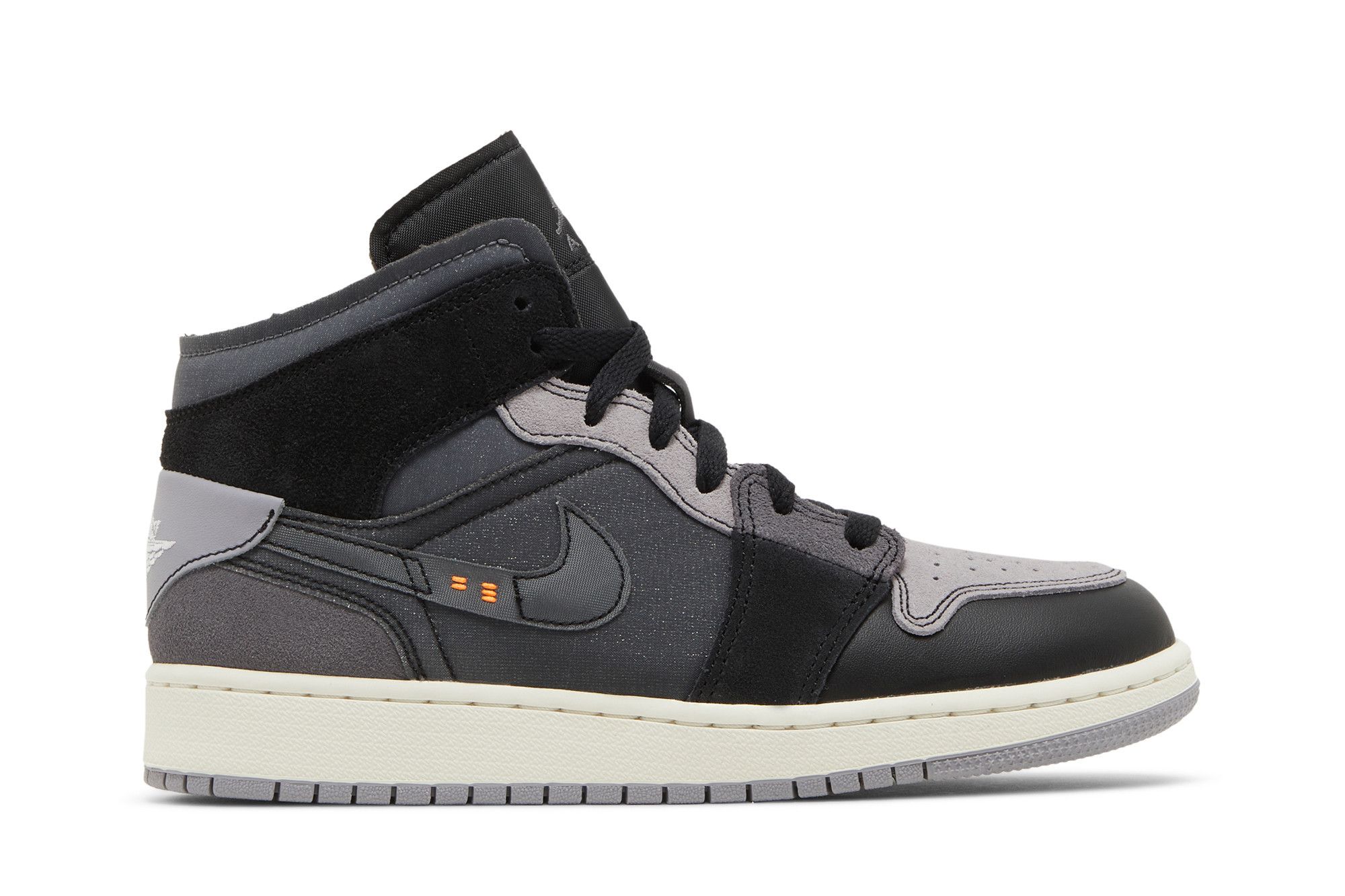 Air jordan 1 mid black dark grey best sale
