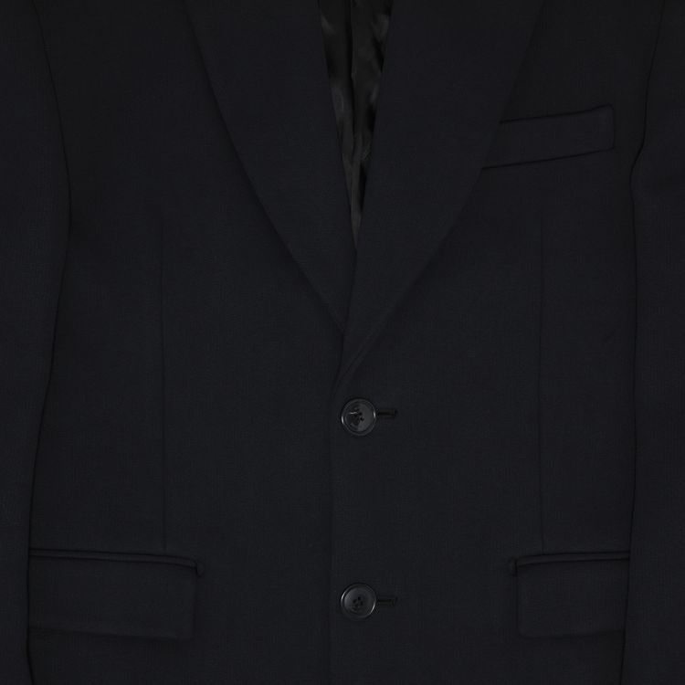 Vetements Boxy Single Breasted Molton Tailored Coat Black