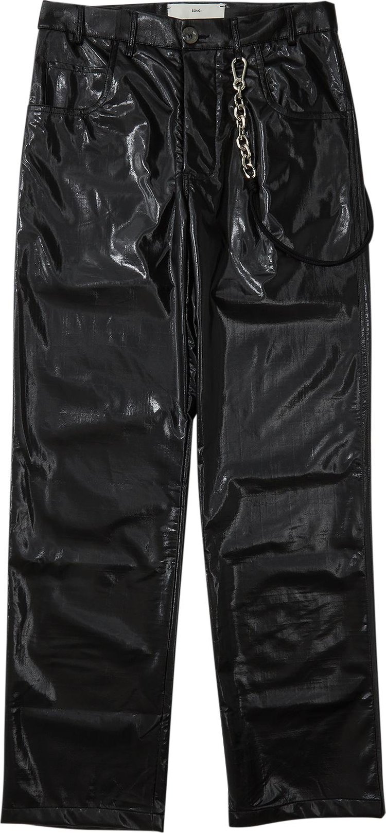 Song for the Mute Long Work Pants 'Black Leather'