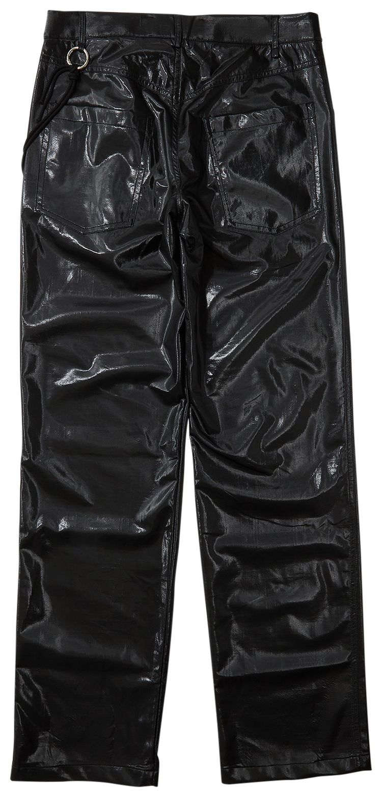 Song for the Mute Long Work Pants Black Leather