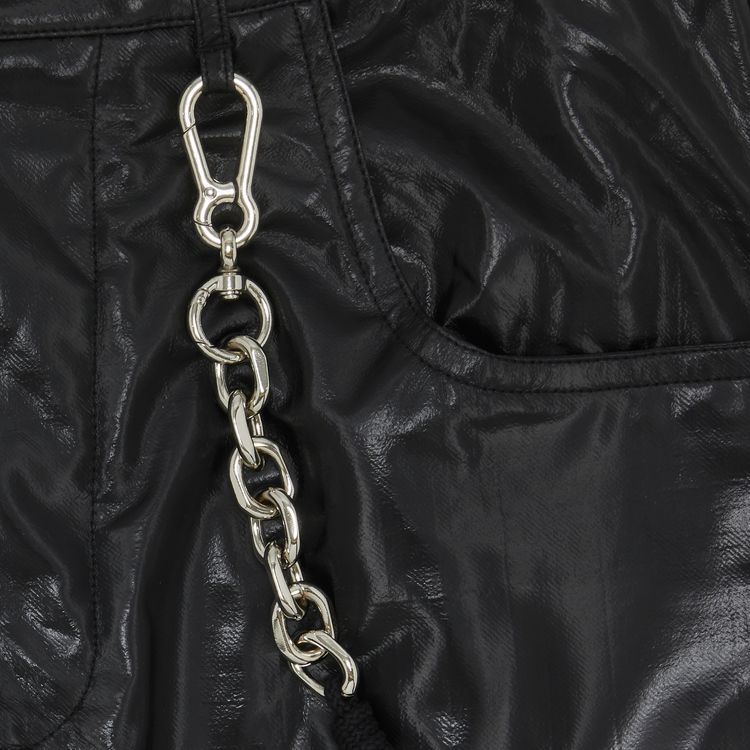 Song for the Mute Long Work Pants Black Leather