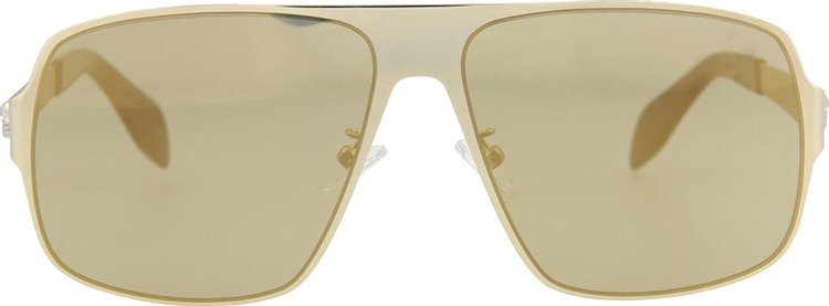Alexander McQueen Aviator Sunglasses 'Gold'