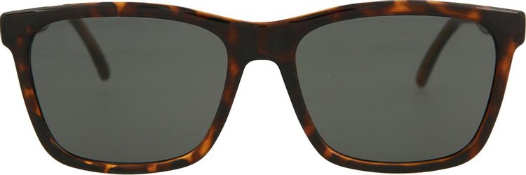 Saint Laurent Rectangle Frame Injection Sunglasses 'Brown'