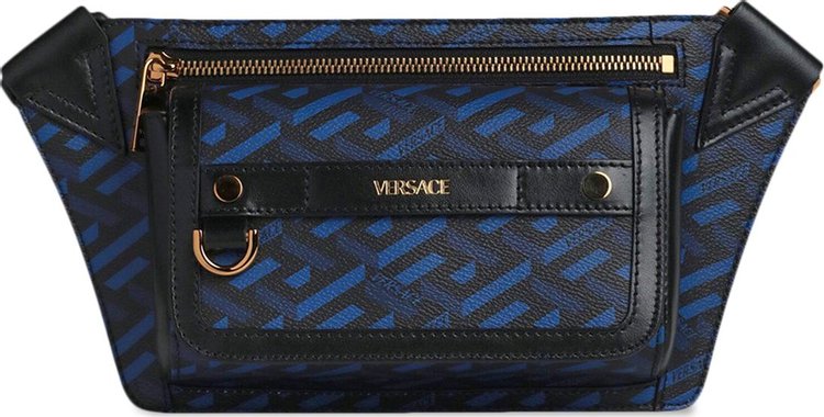 Versace La Greca Signature Belt Bag 'Blue'