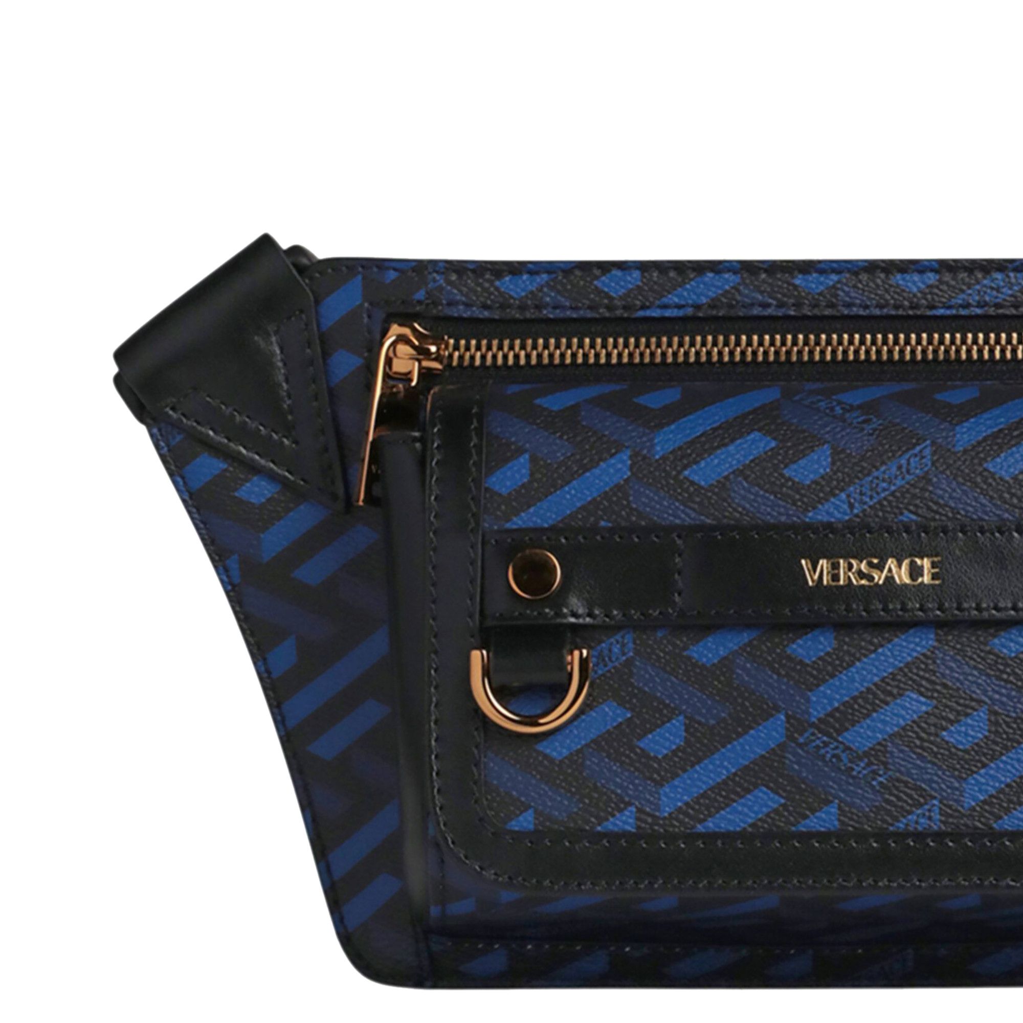 Buy Versace La Greca Signature Belt Bag 'Blue' - 1004559 1A01444