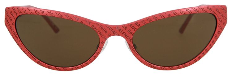 Balenciaga Cat Eye Frame Sunglasses Red