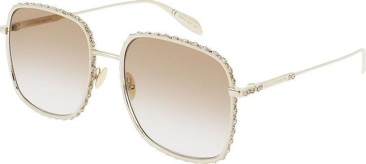 Alexander McQueen Rectangle Frame Sunglasses Multicolor