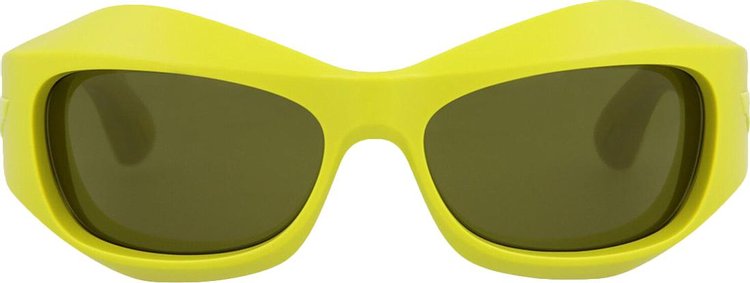 Bottega Veneta Round Frame Injection Sunglasses 'Green'