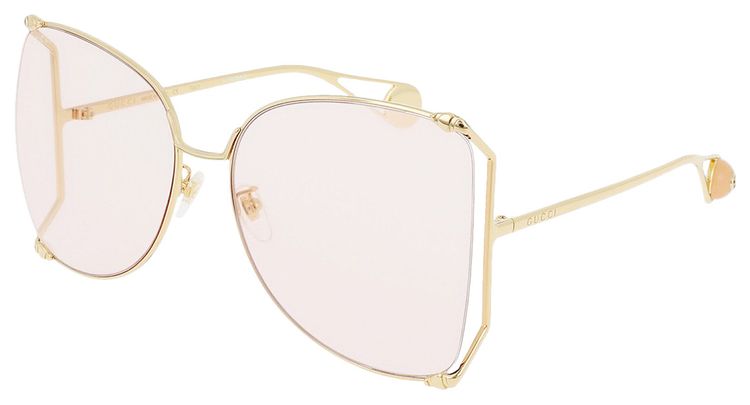 Gucci Oversized Frame Sunglasses Gold
