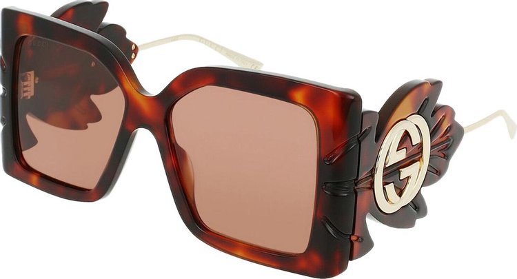 Gucci Square Frame Sunglasses Red