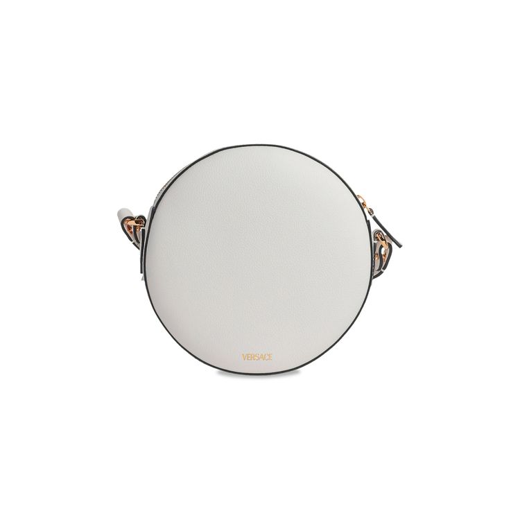 Versace La Medusa Round Crossbody Bag White