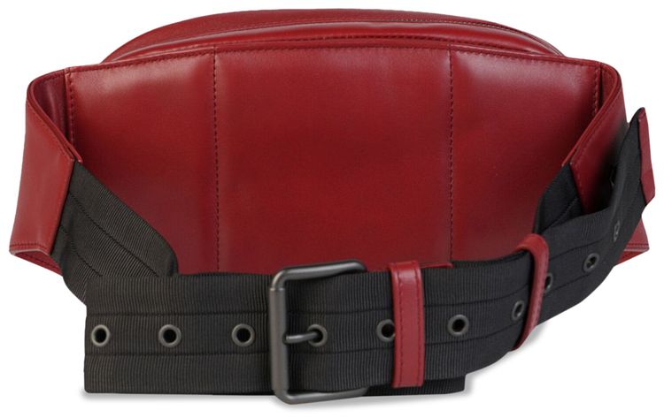Bottega Veneta Intrecciato Woven Belt Bag Red