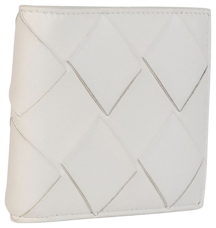 Bottega Veneta Intrecciato Bi Fold Wallet White