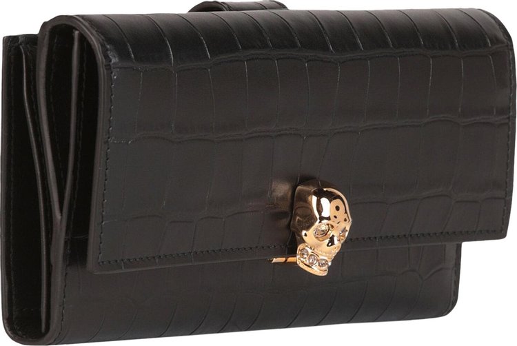 Alexander McQueen Skull Chain Wallet Black