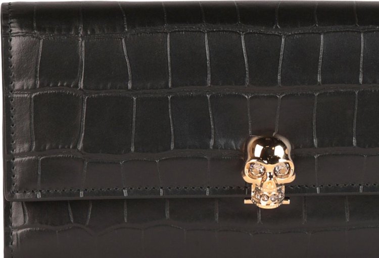 Alexander McQueen Skull Chain Wallet Black