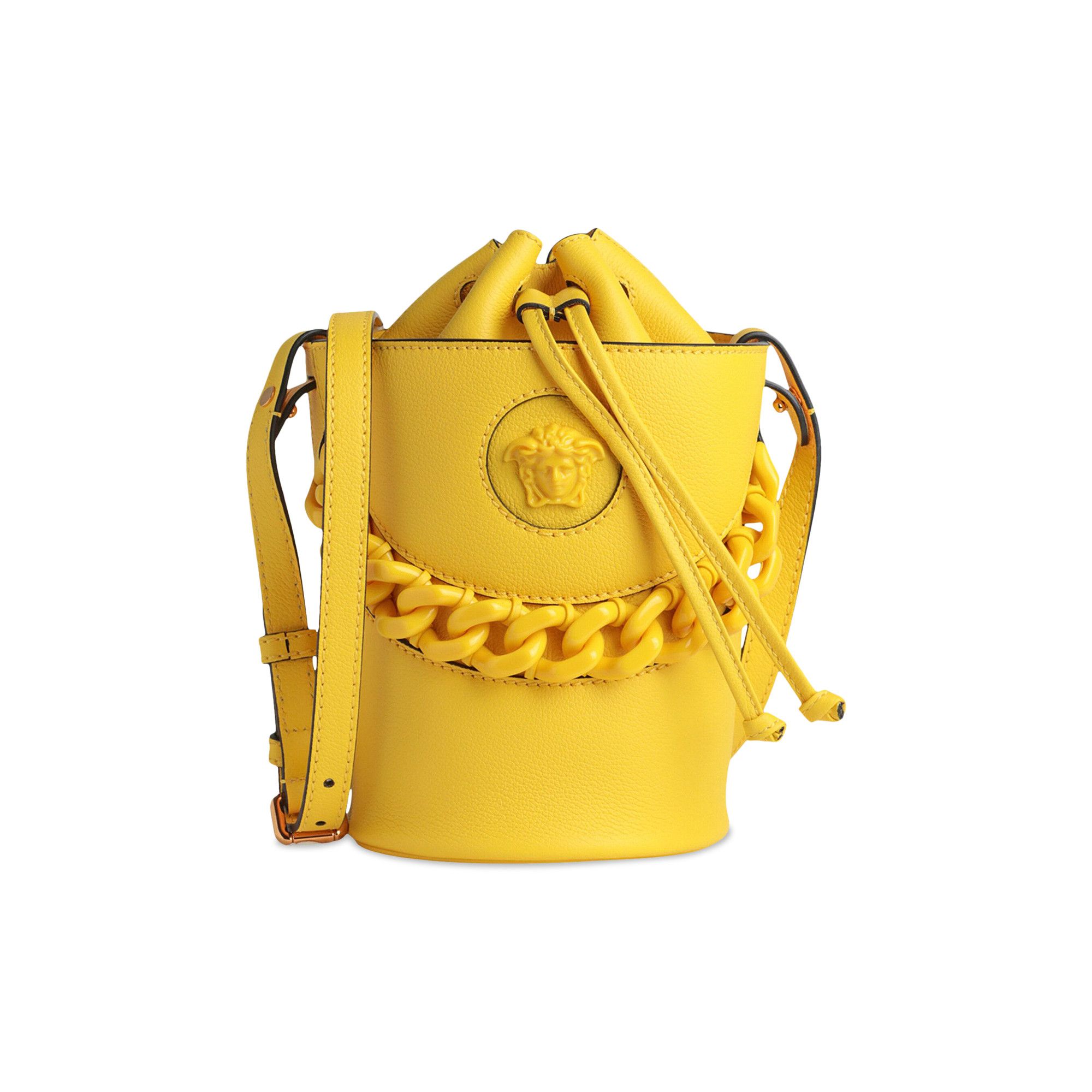 Buy Versace La Medusa Bucket Bag Yellow 1004247 DVIT2T 1Y70V GOAT