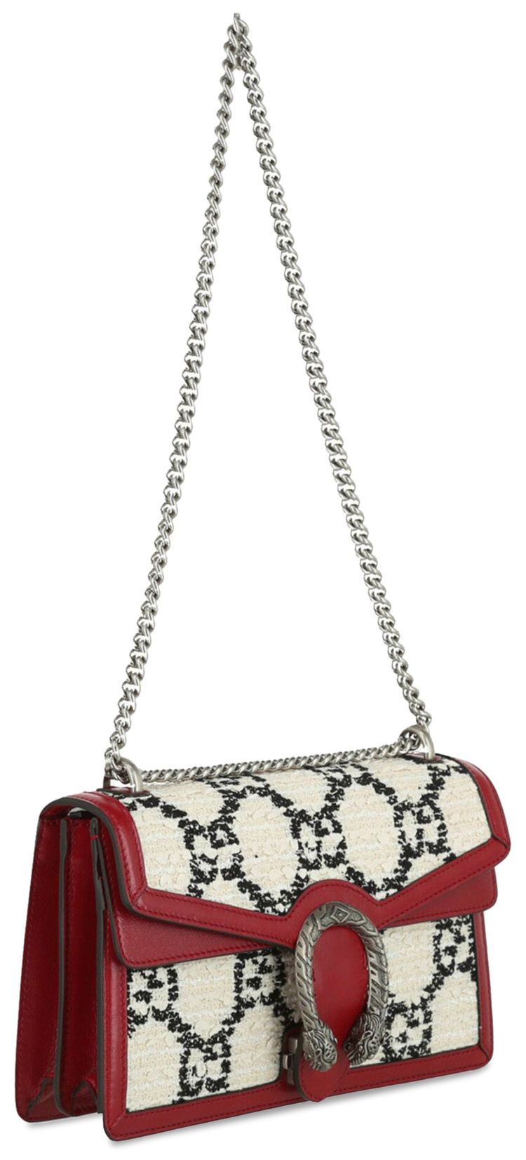 Gucci Dionysus Gg Tweed Shoulder Bag Red