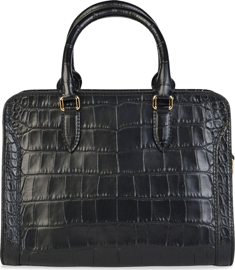 Alexander McQueen Small Pebbled Satchel Black