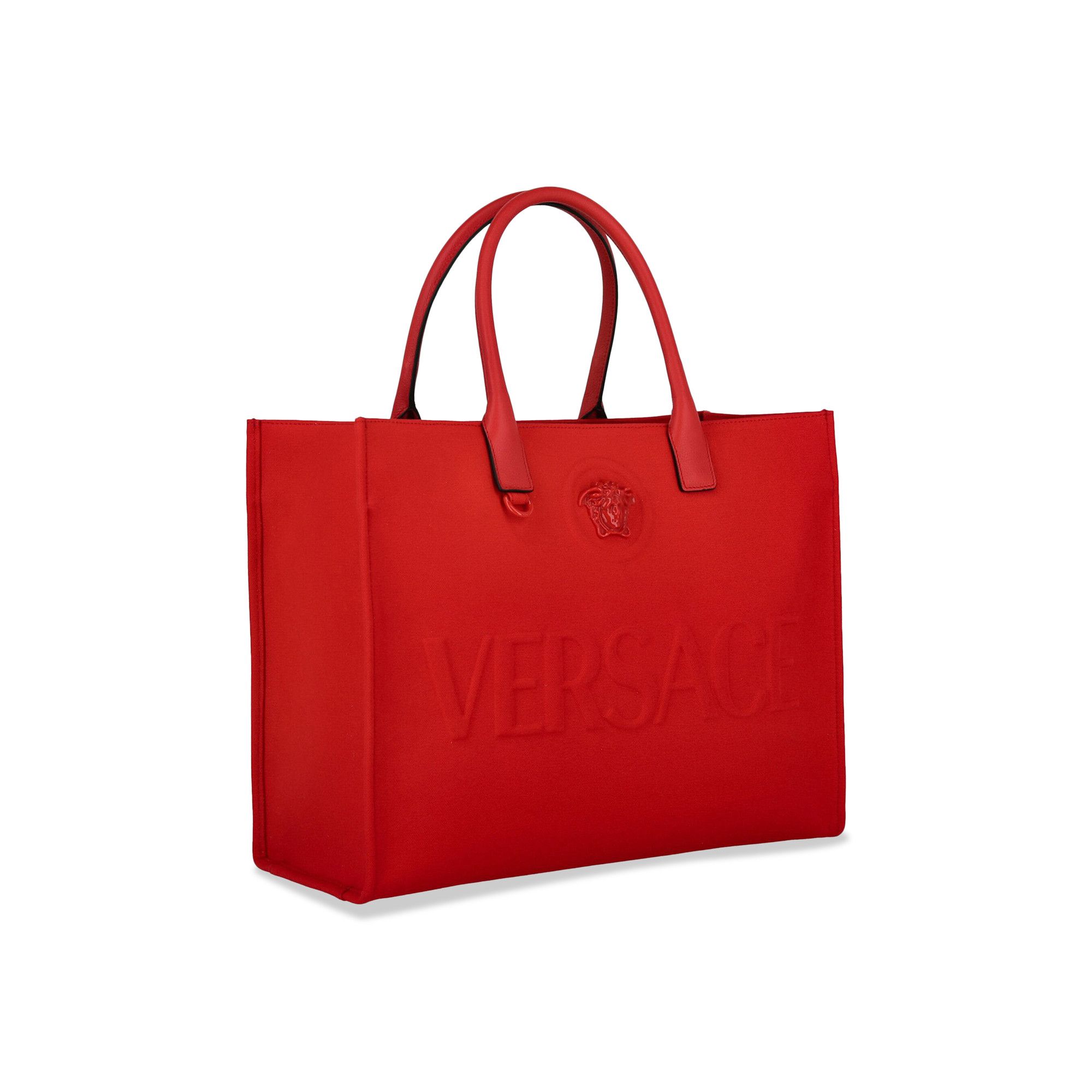 Buy Versace La Medusa Canvas Tote Bag Red 1004741 1A03095 1R14 GOAT