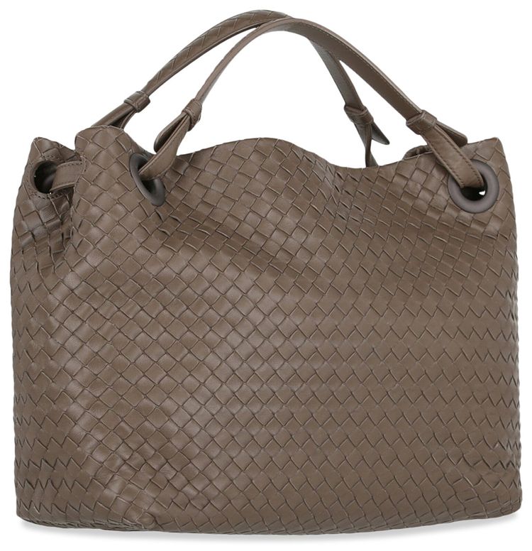 Bottega Veneta Bella Intrecciato Leather Tote Bag Brown
