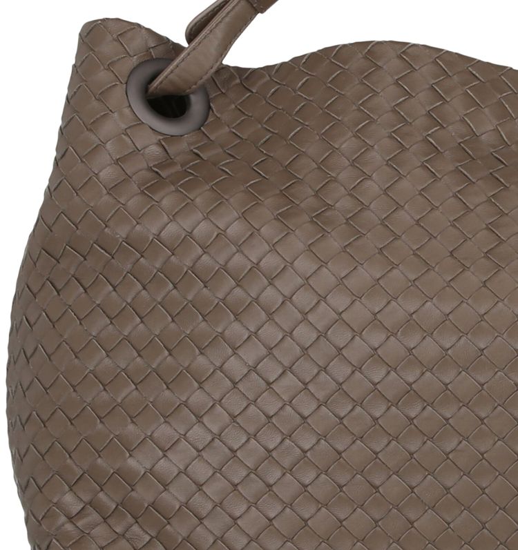 Bottega Veneta Bella Intrecciato Leather Tote Bag Brown