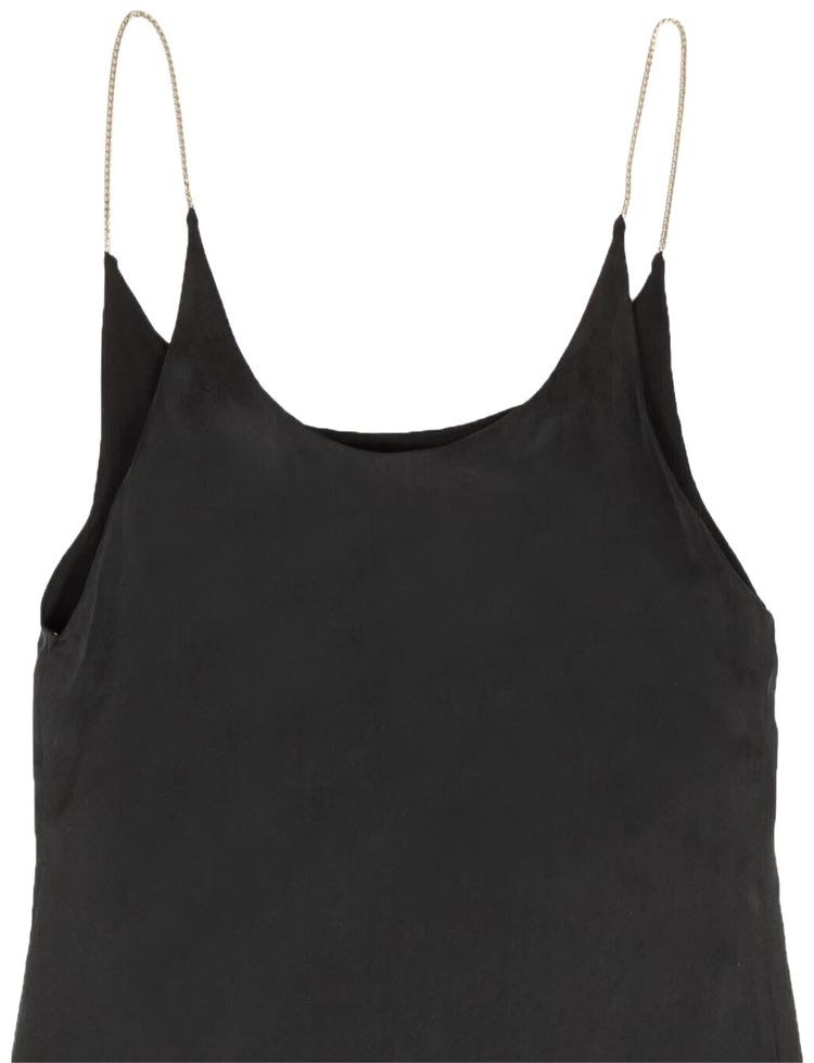 Amiri Low Scoop Chain Strap Slip Dress Black