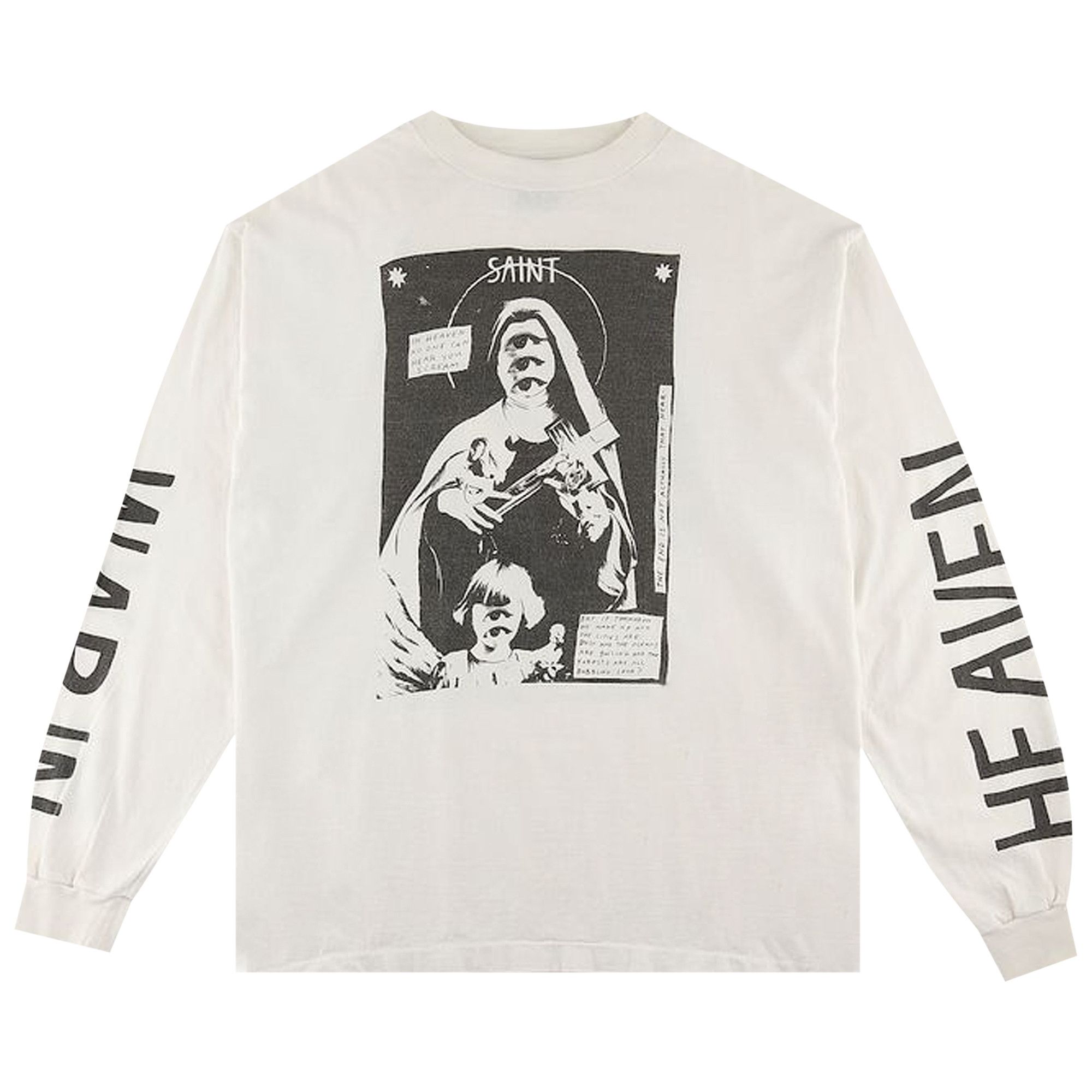 Buy Saint Michael War In Heaven Long-Sleeve T-Shirt 'White' - SM A21 0000  021 | GOAT