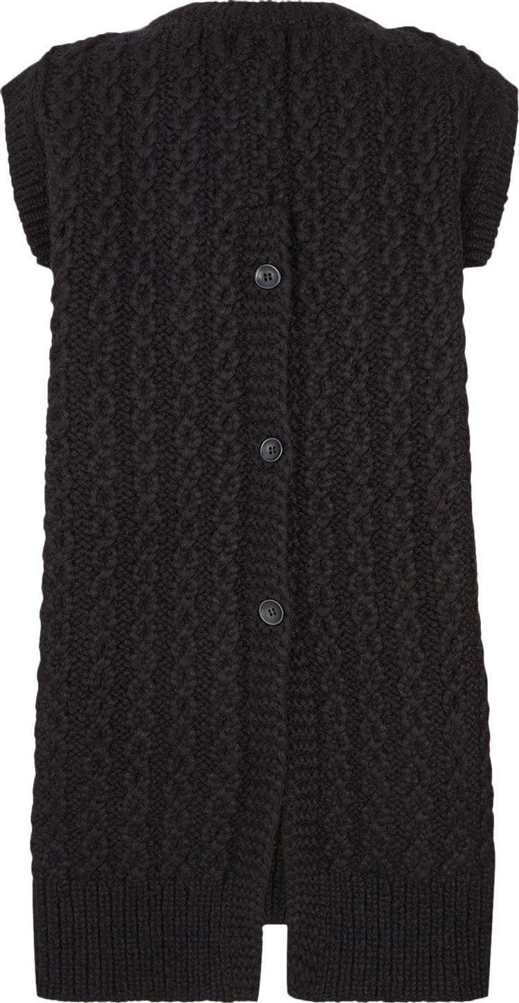 Simone Rocha Sculpted Vest With Back Button Detail BlackJet