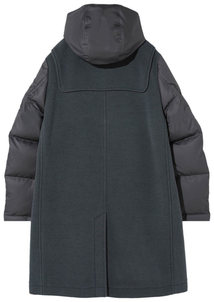 Undercover Horn Button Coat With Padded Sleeve BlueGrey
