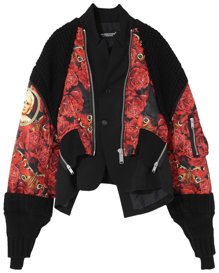 Undercover Contrasted Blouson Red