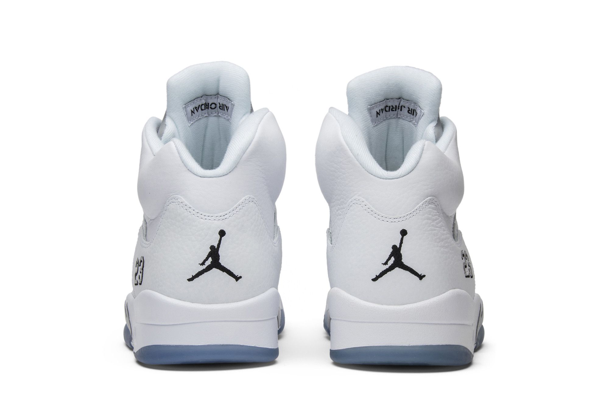 Jordan retro 5 metallic white discount
