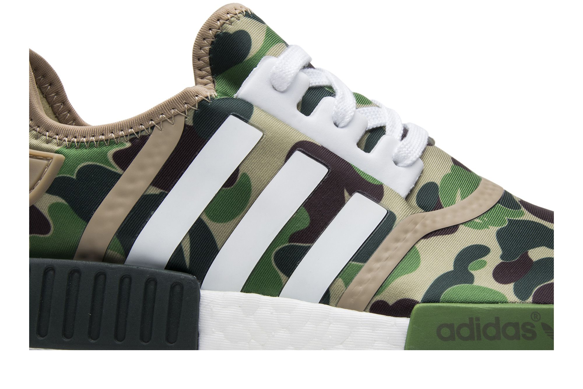 Size 5.0 A Bathing Ape x NMD R1 Olive Camo