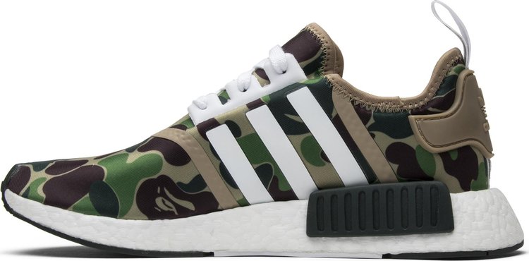 A Bathing Ape x NMD R1 Olive Camo