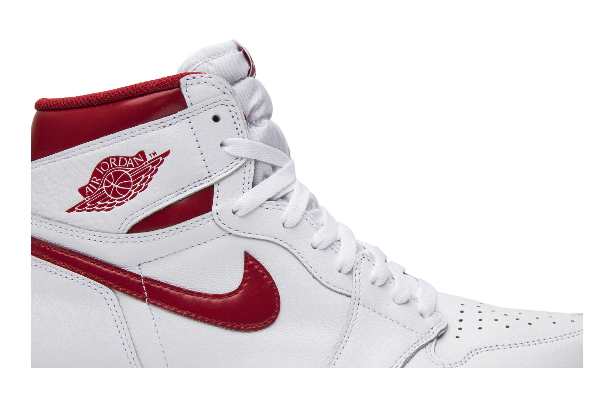 Air jordan 1 white varsity red top