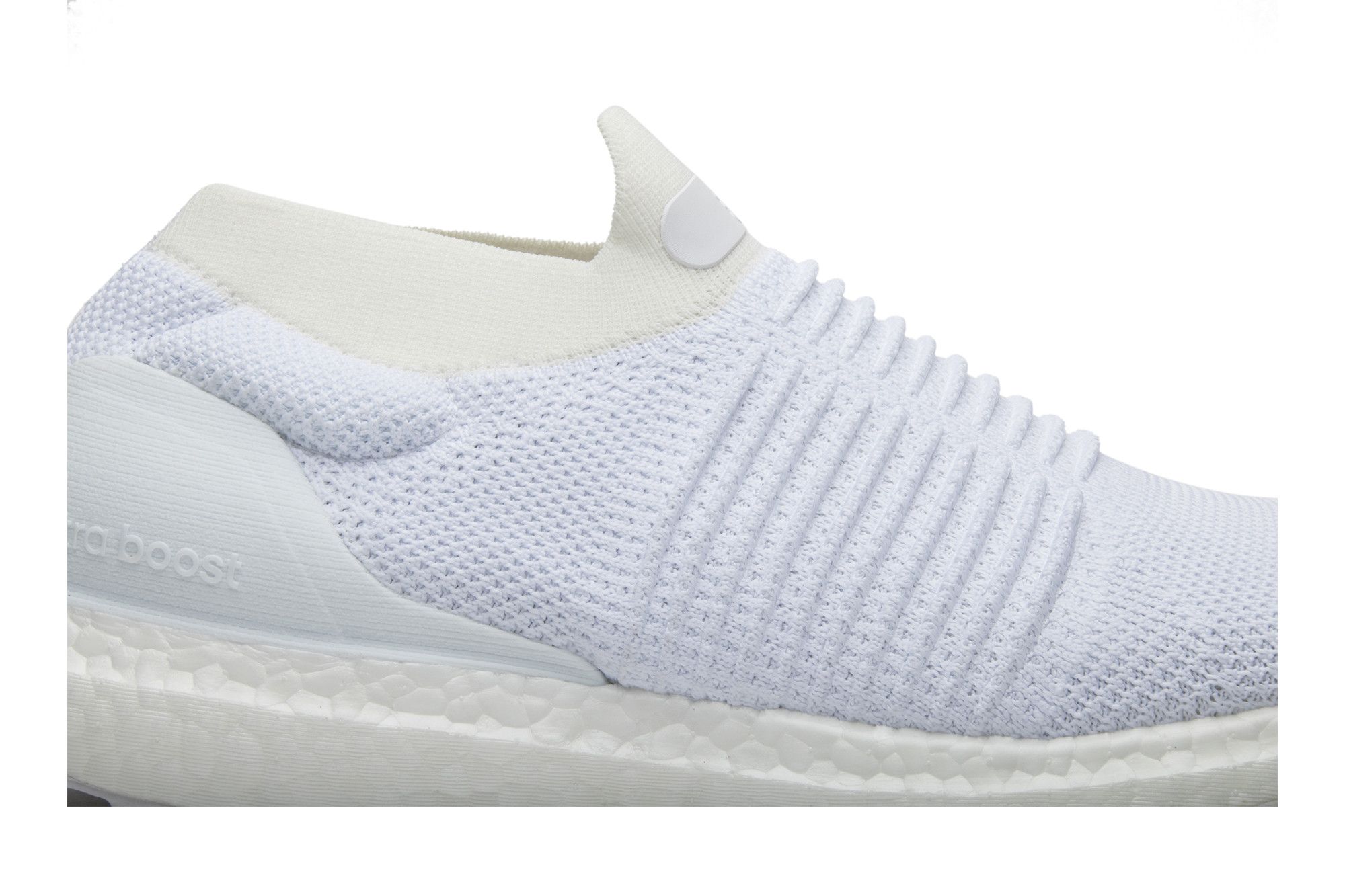 Adidas ultra boost triple white laceless store