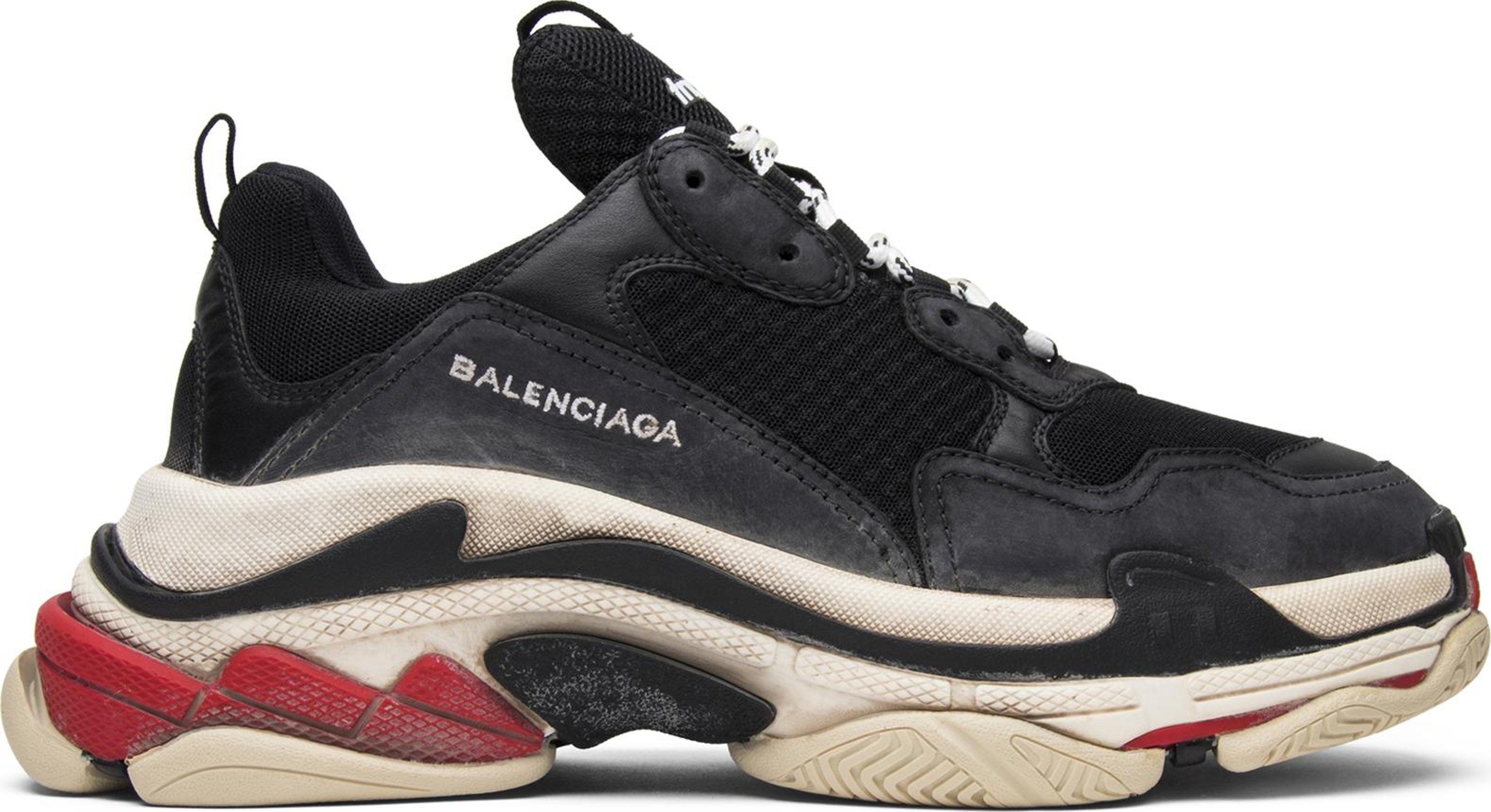 Buy Balenciaga Triple S Sneaker 'Black Red' - 483513 W06E1 1000 | GOAT