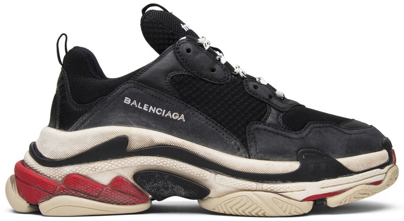 balenciaga triple s red black
