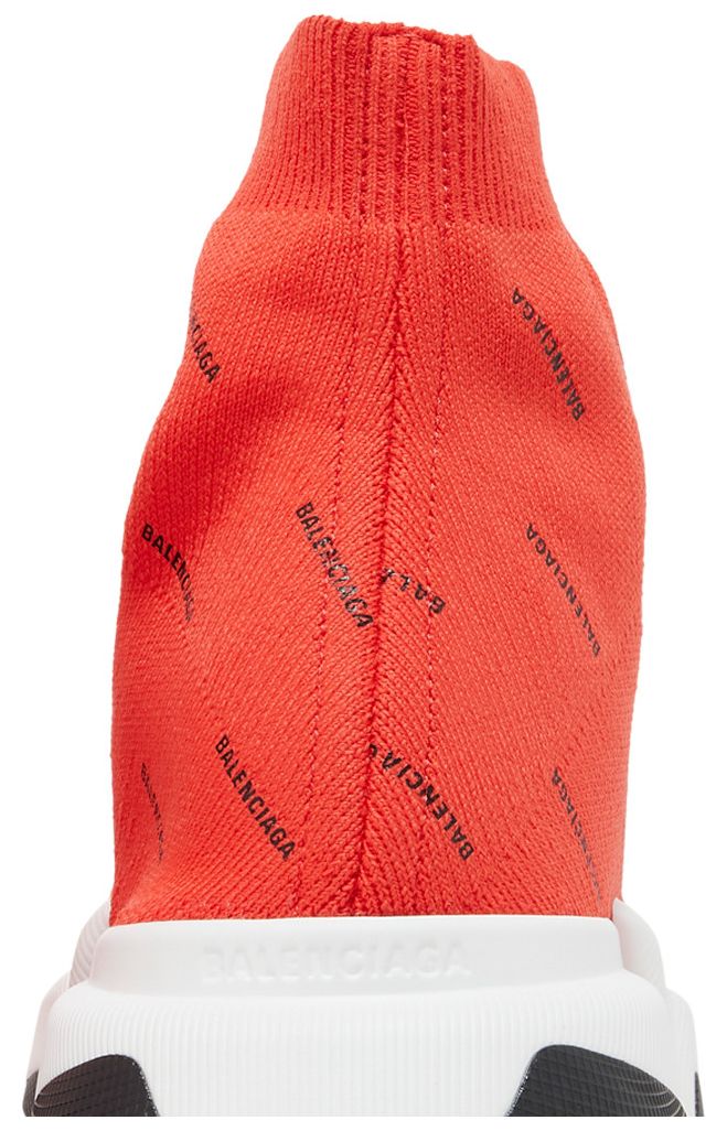 Balenciaga Speed 20 Sneaker All Over Logo   Intense Red