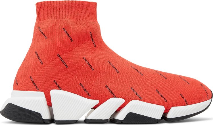 Balenciaga 2.0 Sneaker 'All Over Logo - Red' | GOAT