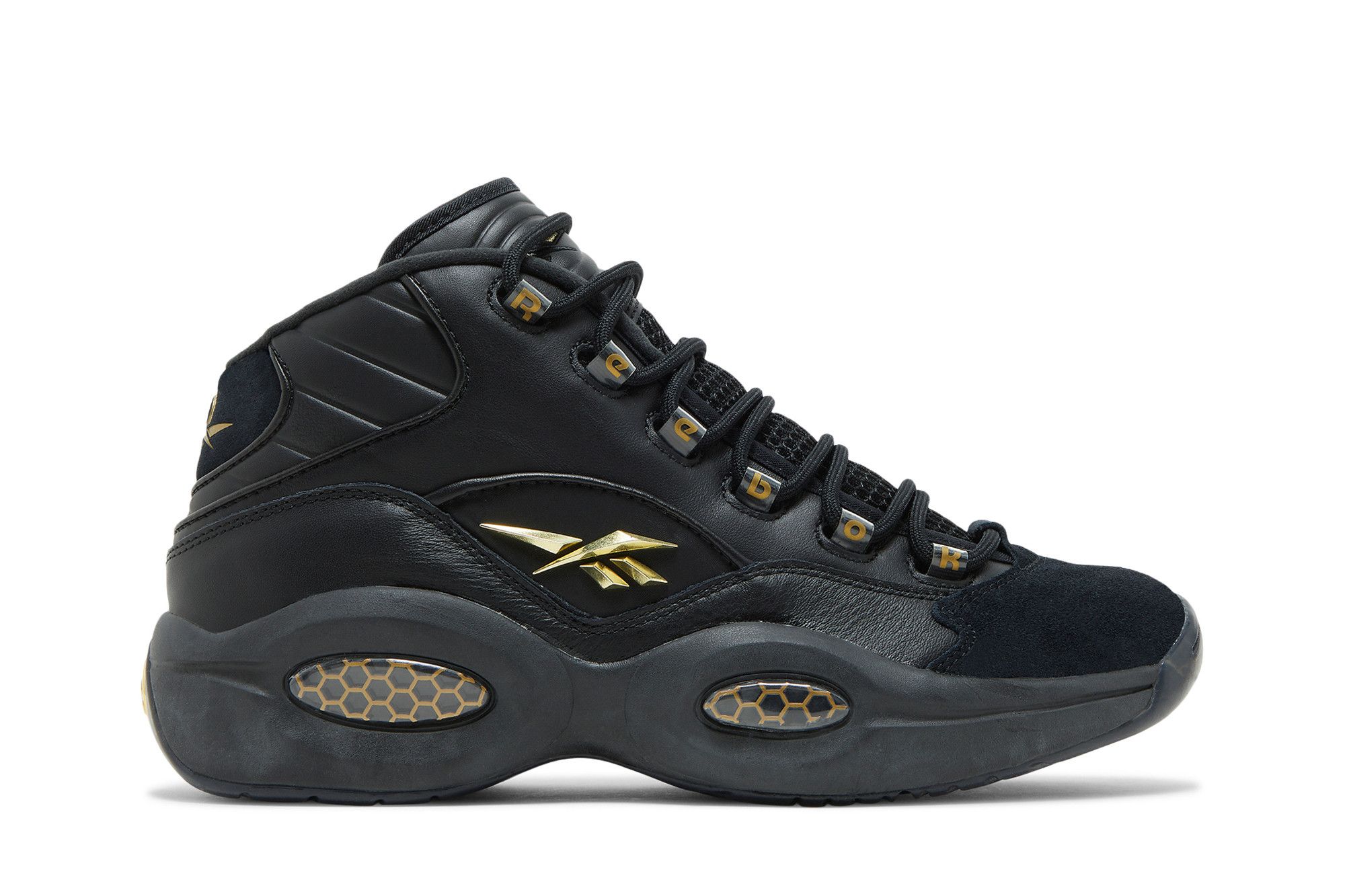 Reebok Question Mid Lux Black Men s Size 9