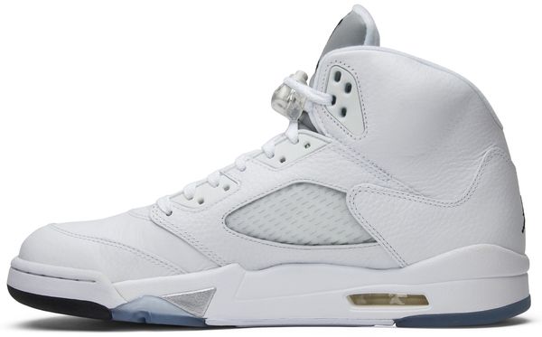 metallic white retro 5