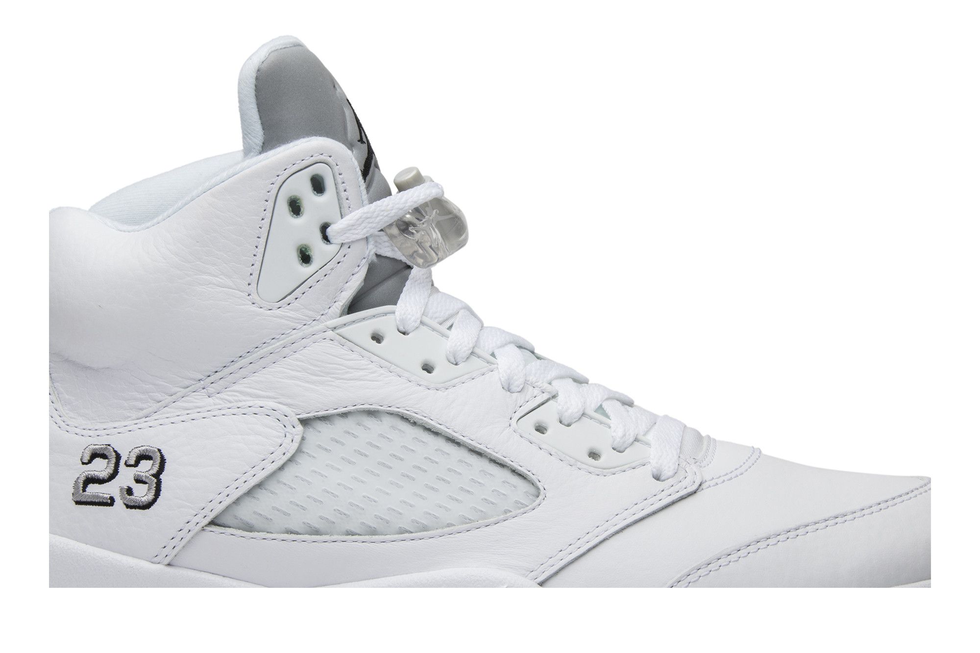 Air jordan 5 retro metallic white discount