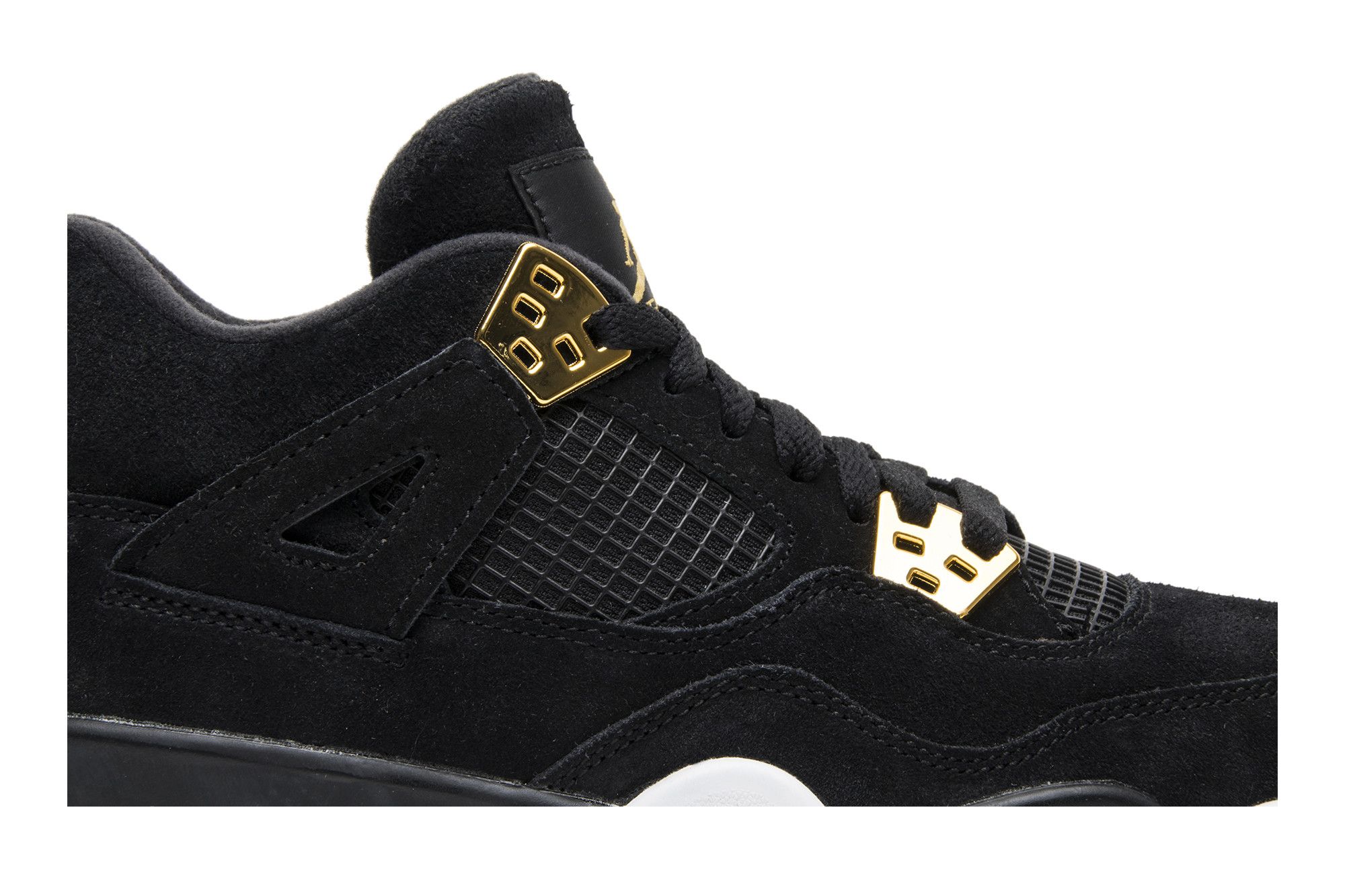 Air jordan 4 royalty black and gold on sale