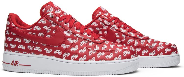 Nike Air Force 1 Low 07 QS All Over Logo Red