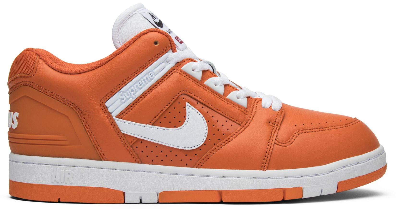 nike sb air force 2 low supreme orange