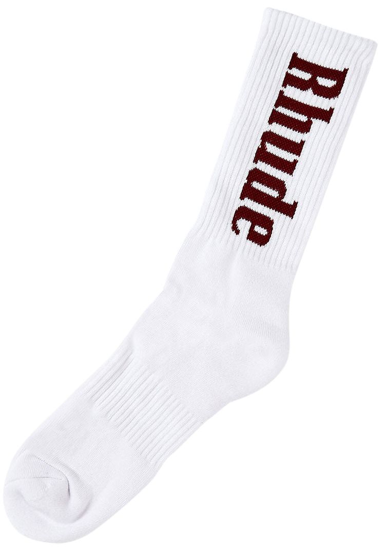 Rhude Logo Sock White