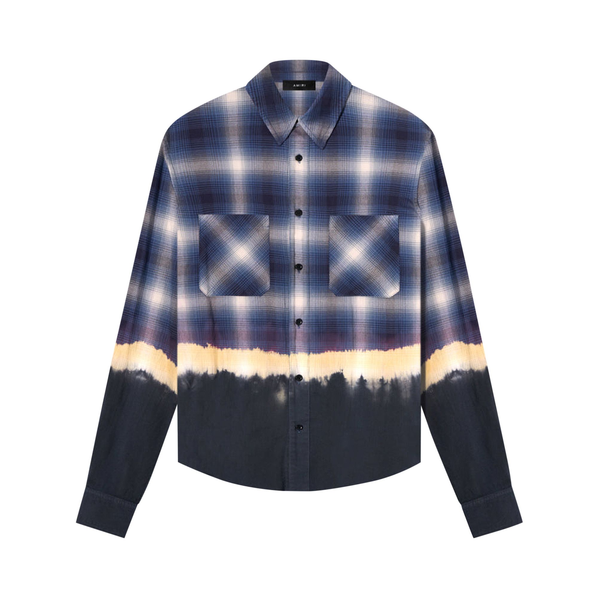 Buy Amiri Bleach Bandana Plaid Shirt 'Blue' - PF22MSL005 420 BLUE